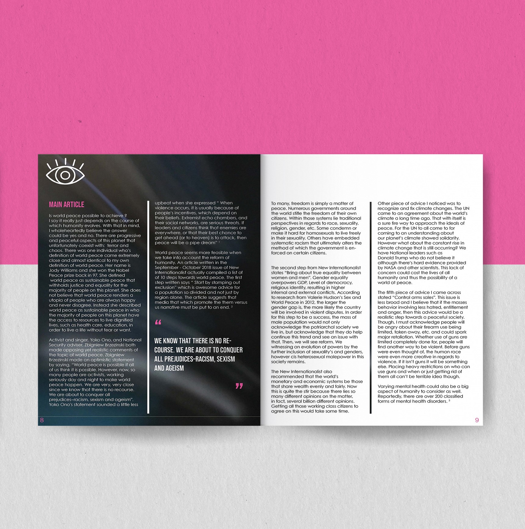 magazine featured article spread