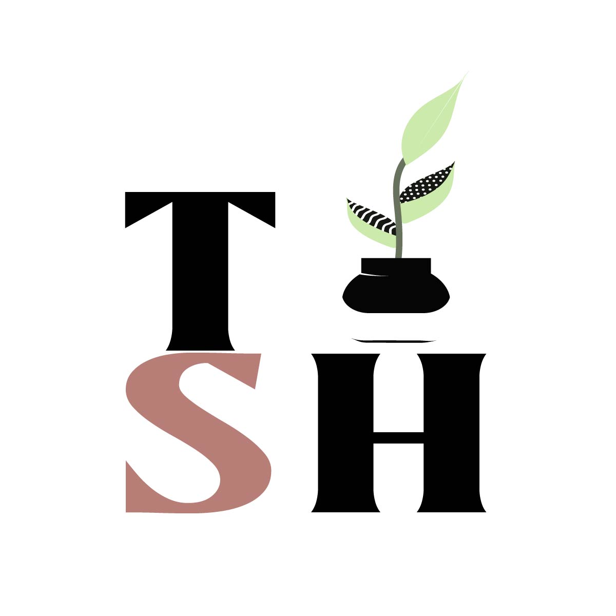 illustration of a vase with plant sprouting from it